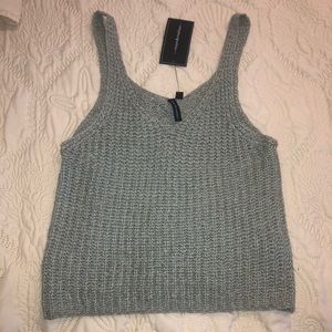 Gray crochet tank top